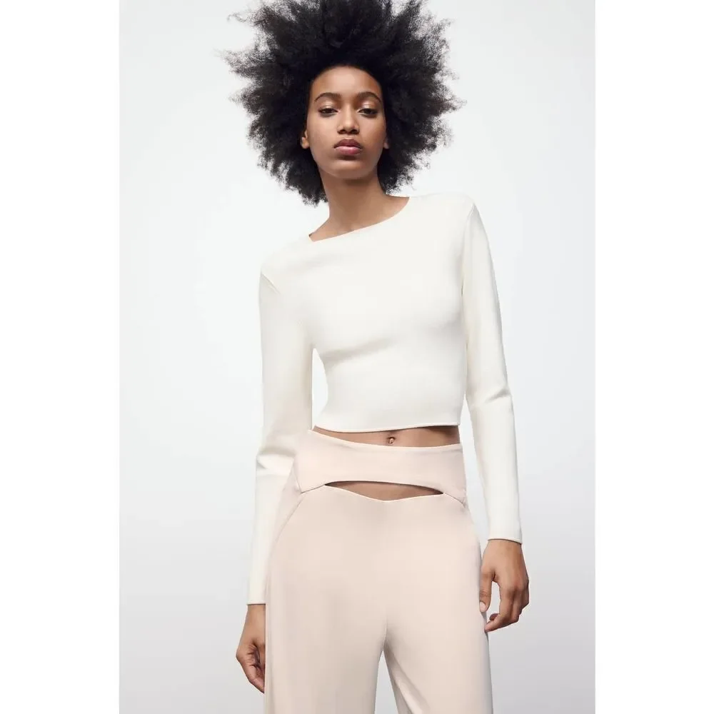 ZARA FULL LENGTH TROUSERS WITH OPENING